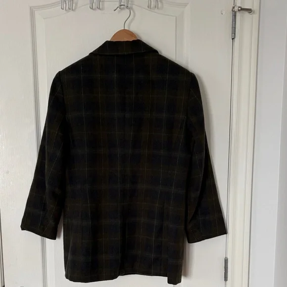 Plaid Button-Up Coat - Picture 4 of 4